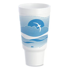 Horizon 44 Oz. Ocean Blue/White Hot/Cold Foam Drinking Cups (300 per Case)