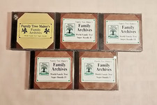 Broderbund Family Tree Maker's World Family Tree Super Bundles 1, 2, 3, 4,  5