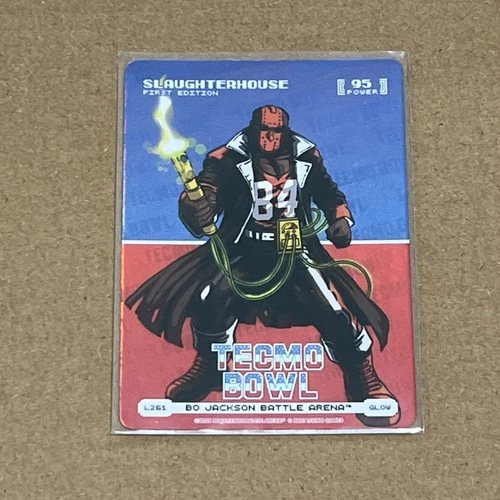 Bo Jackson Battle Arena TECMO BOWL BOBA Slaughterhouse Logofoil Glow SP L261
