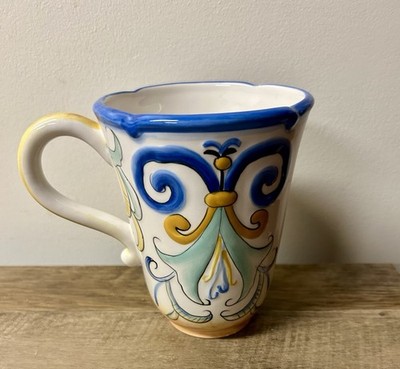 BEAUTIFUL FITZ AND FLOYD RICAMO XL COFFEE MUG