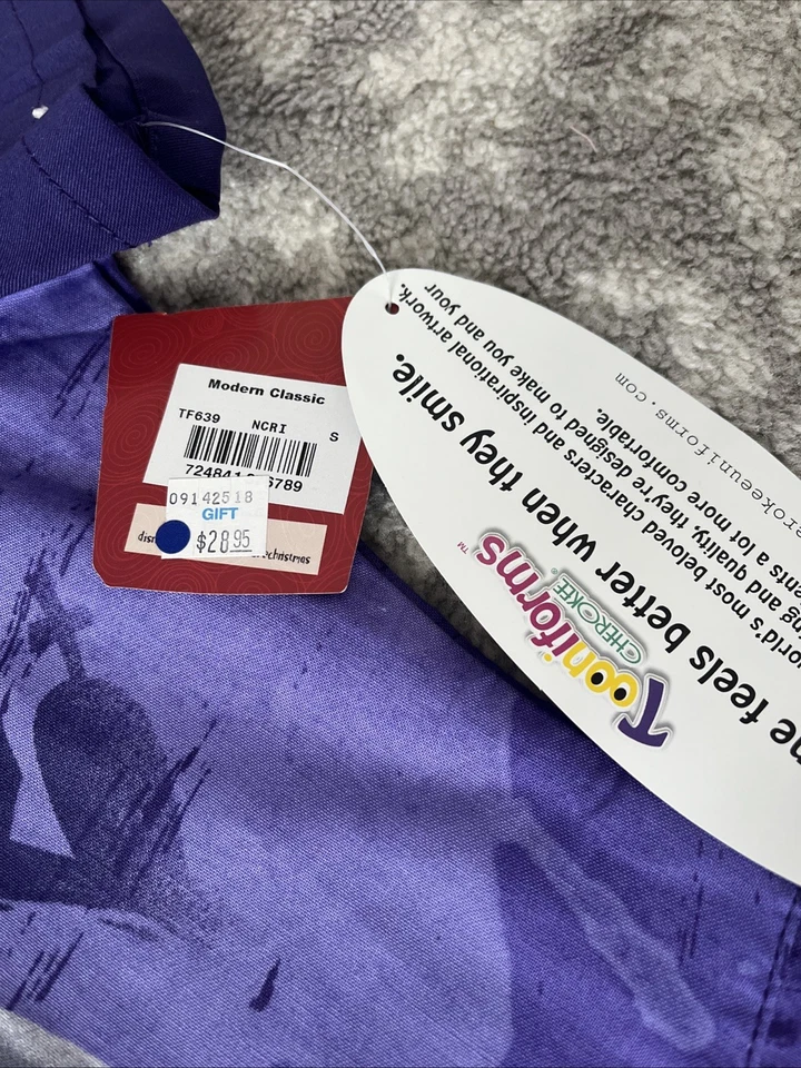 Disney Nightmare Before Christmas Womens Scrub Top Purple Sz Small Double Sided - Image 3 of 4