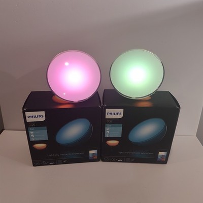 Lot Of 2 - Philips Hue Go Portable  v2 Bluetooth LED Table Lamp (71460/60/48)
