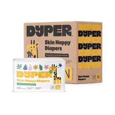 Size: Newborn, 204 Count DYPER-Skin Happy Diapers - Monthly Box 4173