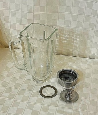VTG Osterizer Blender 5 C. Square Glass Made USA Pat. 2530455 - 014709 & 014702 