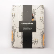 Cynthia Rowley Halloween Tablecloth Skeletons Candles Oblong 60" X 120" NWT