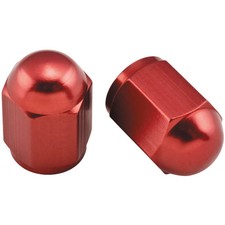 BikeMaster Aluminum Valve Caps - Red FHM051R