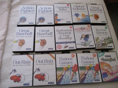 15 SEGA MASTER SYSTEM Games - Complete w/Manuals - Tested