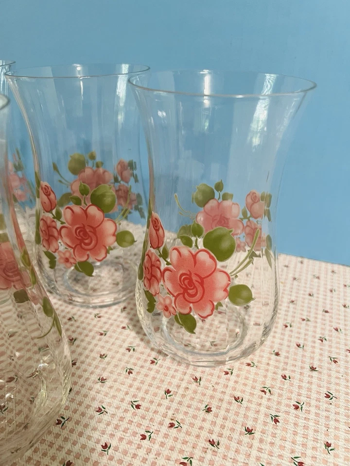 Set of 8 VTG Retired Gibson Roseland Flared Glassware Tumblers 22 oz.~PRISTINE! - Image 2 of 4