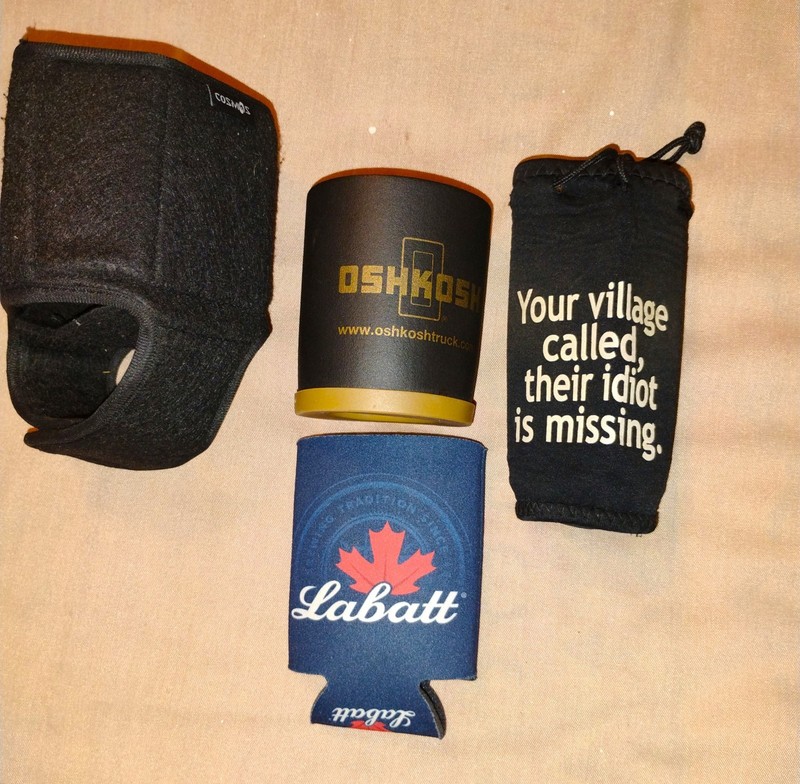 Lot of 3 Black Can Cozies + Labatt Blue Cozy CANADA