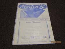EVERTON  reserves  v  BLACKBURN ROVERS  reserves  1938/9  AUGUST 27th