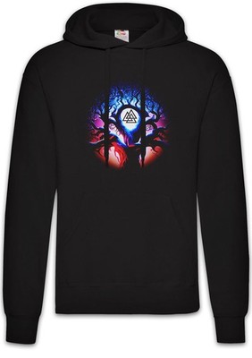 Yggdrasil Moon Walknut Herren Hoodie Thor Tree Of Life Tyr Walhalla Vikings