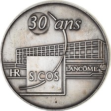 [#185242] Francja, Medal, Lancôme, 30 Ans, Biznes i przemysł, 1972, AU(50-53), M