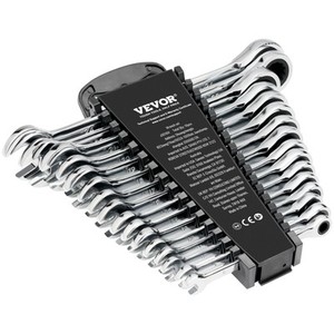 VEVOR Ensemble de clés combinées 16-Piece Métrique 8 mm à 24 mm avec rack de l'organisateur