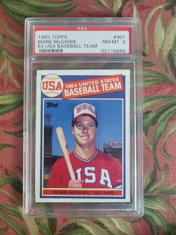 1985 Topps Mark McGwire #401 USA Team Rookie Base Set Baseball PSA 9