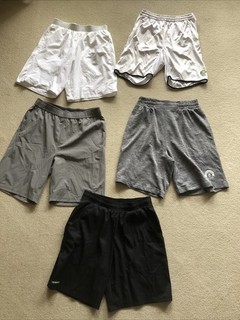 5 er set Tennishosen Herren Dunlop Papillons Artengo Balance Weiß Grau Schwarz