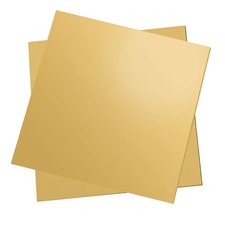 2 Pcs Brass Sheet, 6" x 6", 24 Gauge 0.5mm x 24 Gauge 0.51mm ,