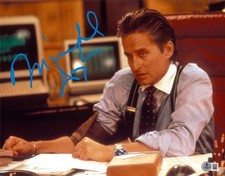 Michael Douglas Signed Autograph Wall Street 11X14 Photo BAS Beckett