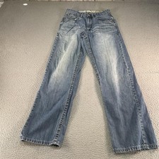 Vintage Ecko Unltd Baggy Jeans Mens 30x32 Blue Y2K Skater Embroidered Denim