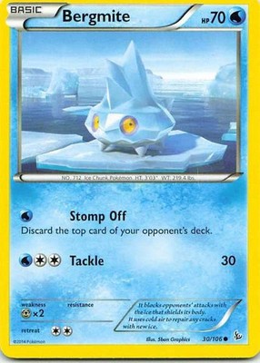 Bergmite 30/106 Flashfire Common NM Pokemon TCG