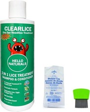Clearlice 2 in 1 All Natural Lice Treatment Shampoo and Conditioner, 8 oz
