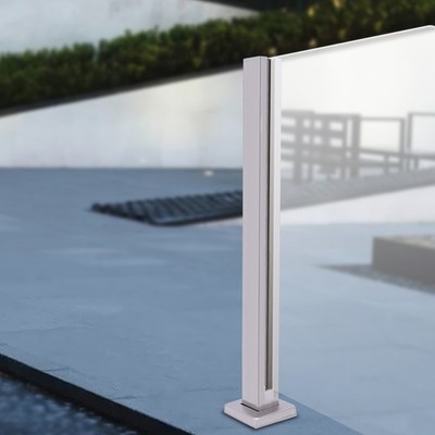for Balcony Deck Stairs Without Glass Drilling Glass Railing End Post Balustrade
