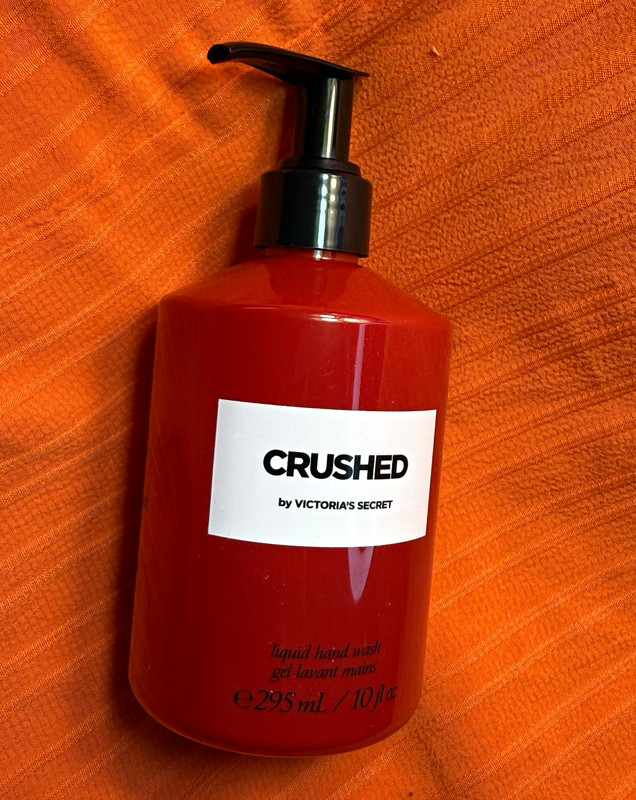 Victoria's Secret CRUSHED Liquid/Gel Hand Wash Pump Bottle, Red 10 fl oz
