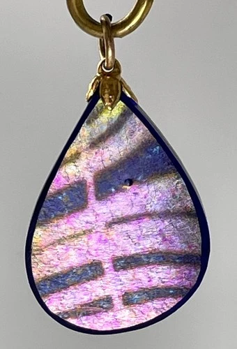 Vintage Steuben AURENE Glass Pendant - Beautiful Iridescence!