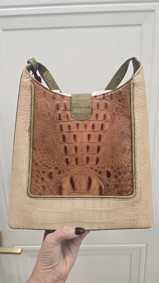 Brahmin Kendal Tri Color L3ather Vintage Hobo Bag | eBay