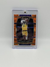 Lebron James 2021-22 NBA Panini Select Concourse Orange Flash Prizm #100 lakers!