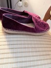 Tory Burch Burgundy Velvet Espadrilles Size 9.5 — photo 5