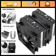 High-Performance CPU Air Cooler, 7 Heat Pipes, Dual 120mm PWM Fans, AMD/Intel Co