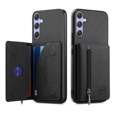 For Samsung Galaxy A16 A26 A36 A04E A15 A53 Magnetic Flip Zipper Wallet Case