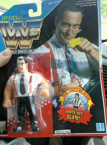 WWF Hasbro IRS Irwin R Shyster Blue Card...