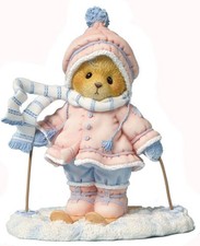 Cherished Teddies Bear Aimee Skiing Snow Much Fun Figurine 4042745 NEW T