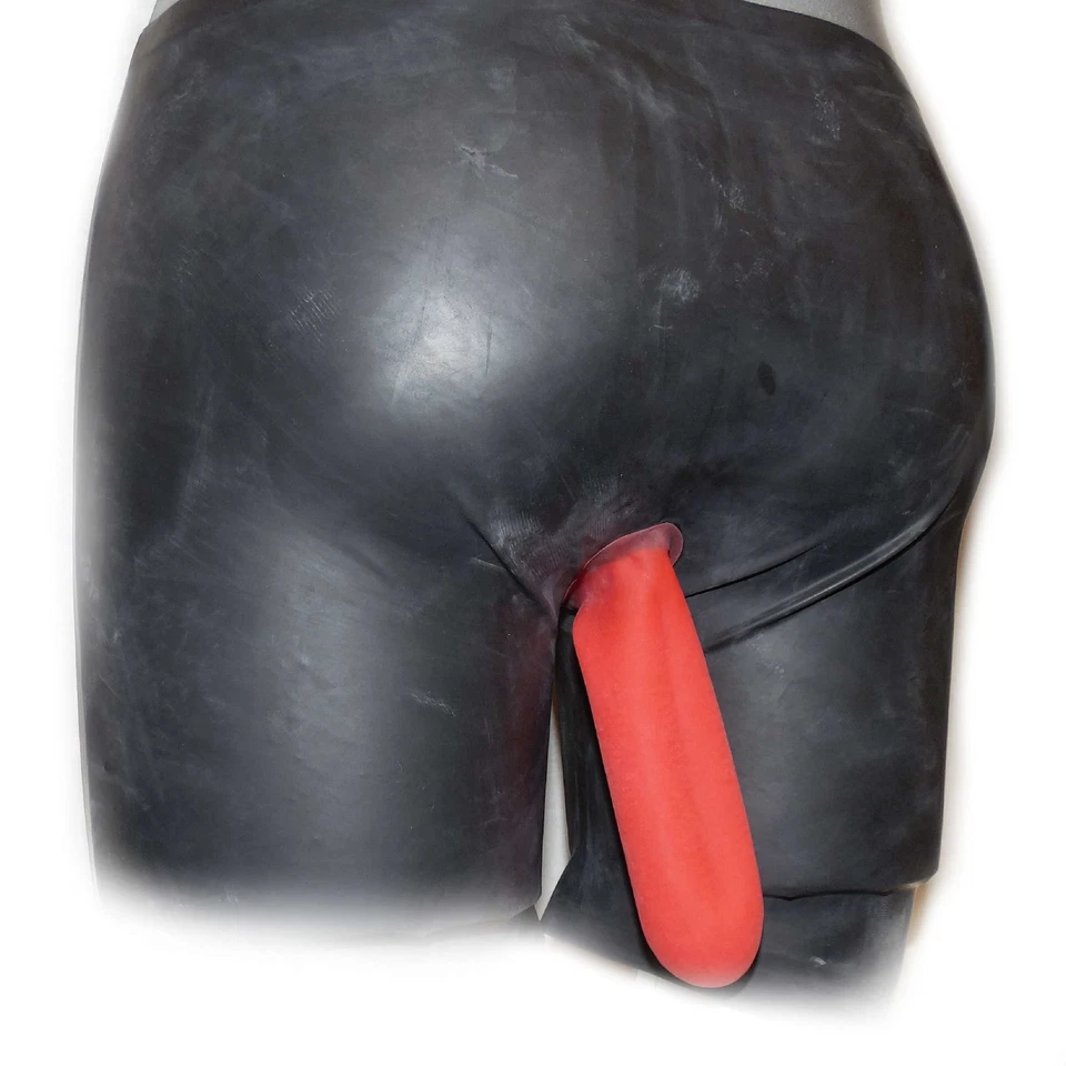 Latex Boxer short mit Reißverschluss und Analkondom 0,4 (XXL) - Bild 2 von 4