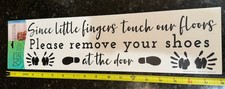 Main Street Wall Stickers Remove Your Shoes at the Door Tiny Hands At Home Decal