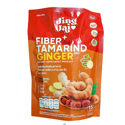 150g (10g x 15 sachets) Fiber Plus Tamarind Ginger High quality JIng Jai