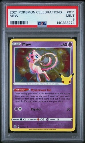 2021 POKEMON CELEBRATIONS #011 MEW PSA 9