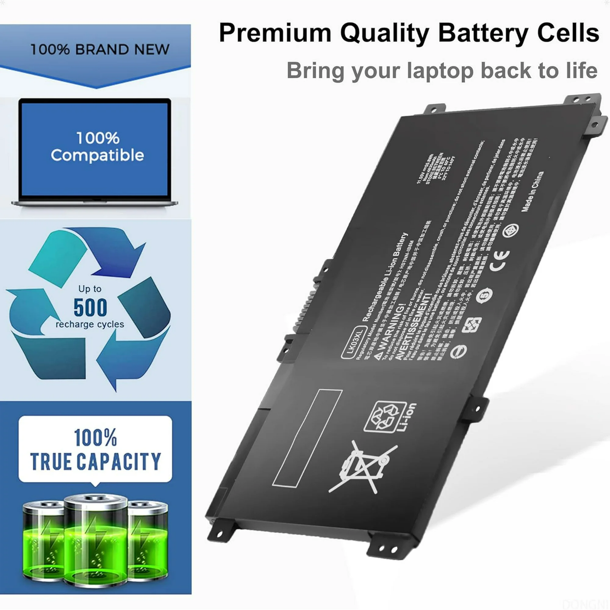 New Battery for HP Envy X360 15-cn0xxx 15-cn1xxx 15m-cn0xxx 15m