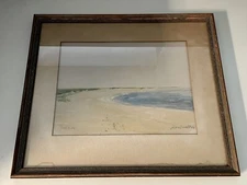 J. McDowell Nantucket Signed Watercolor “Surfside” circa 1946
