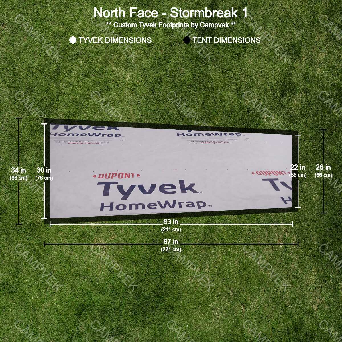 THE NORTH FACE - STORMBREAK1用 THE NORTH FACE フットプリント Tyvek Footprint for the North Face Stormbreak 1 Tent | eBay