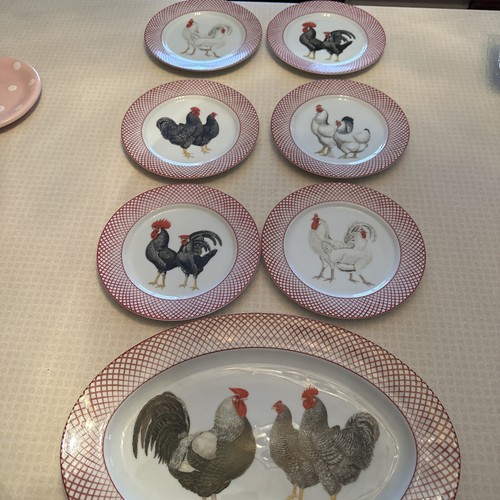 Haldon Group Devonshire Platter 14" VTG / 6 Dessert-salad Plates 7-1/2”