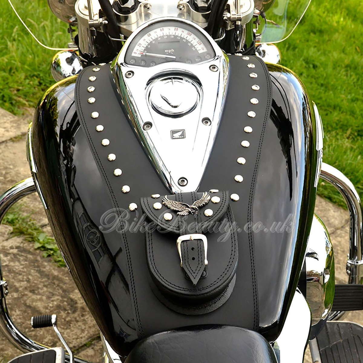 S) HONDA VTX1300 R, RETRO, S, C CUSTOM LEATHER TANK PANEL COVER