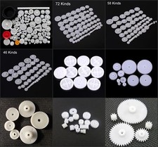 Various Plastic Gears Pulley Single/Double Layer Worm Crown Robot Motor Toy DIY