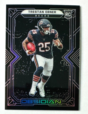 2022 Panini Obsidian Treston Ebner PURPLE Electric Etch RC SP #/100 Bears Rookie