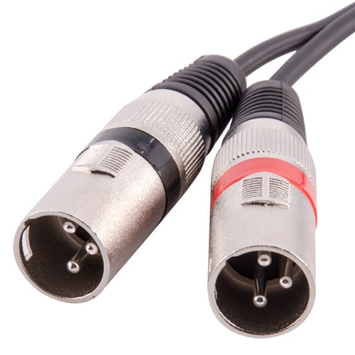 3 Foot Dual XLR Male to Dual RCA Male Patch Cable - 2-XLRM to 2-RCA Audio Cord - Picture 3 of 3