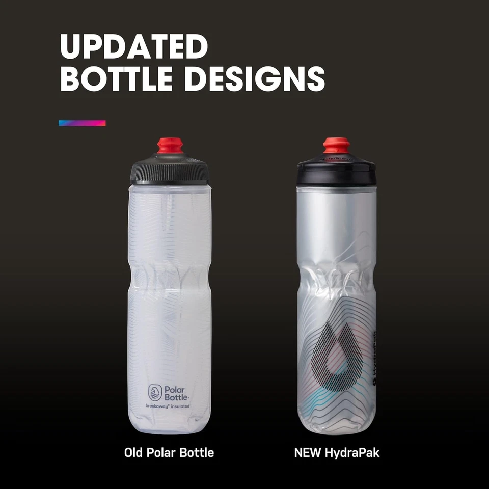 Garrafa Polar Breakaway Isolada por HydraPak (20 oz e 24 oz) - Sem BPA, Ciclismo e - Imagem 2 de 4