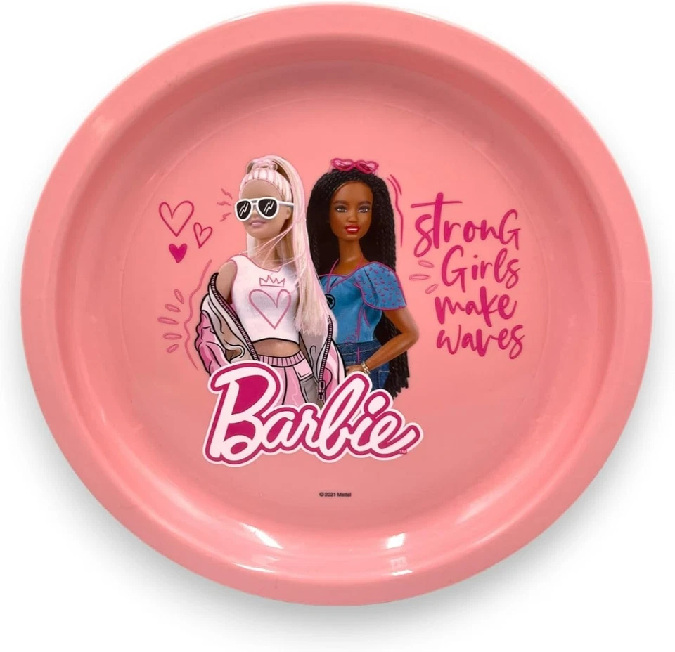 Barbie - Set Pranzo 3 pezzi per bambini, 2 Piatti, 1 Bicchiere - Immagine 3 di 4