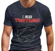 I Like Turtles Zombie Kid Meme T-SHIRT S-3XL Retro Funny Pet GIF Joke GIFT TEE