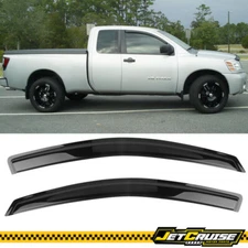Fits 04-15 Nissan Titan King Cab Acrylic Tape On Window Visors Rain Sun Guard